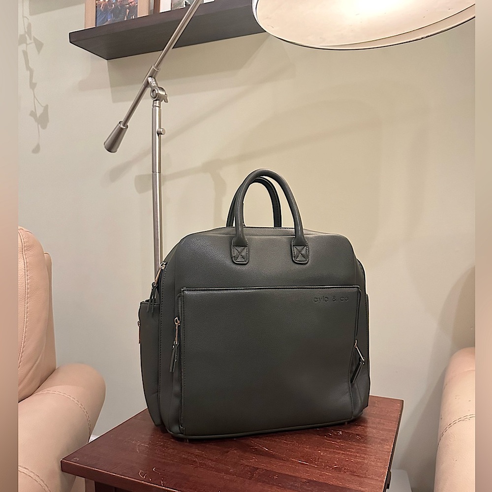 Peacock Green vegan leather bag